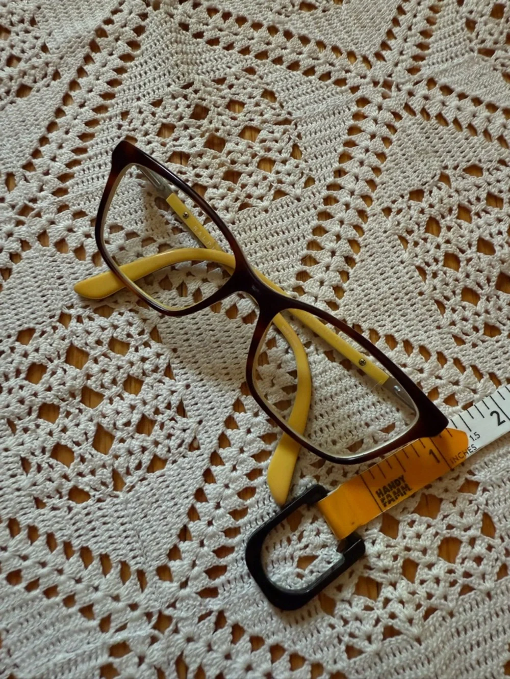 Ralph Lauren Brown Frame with Yellow Temples Women's Eyeglasses‎